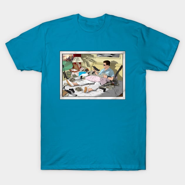 Miami Blues T-Shirt by Deadpoolinc